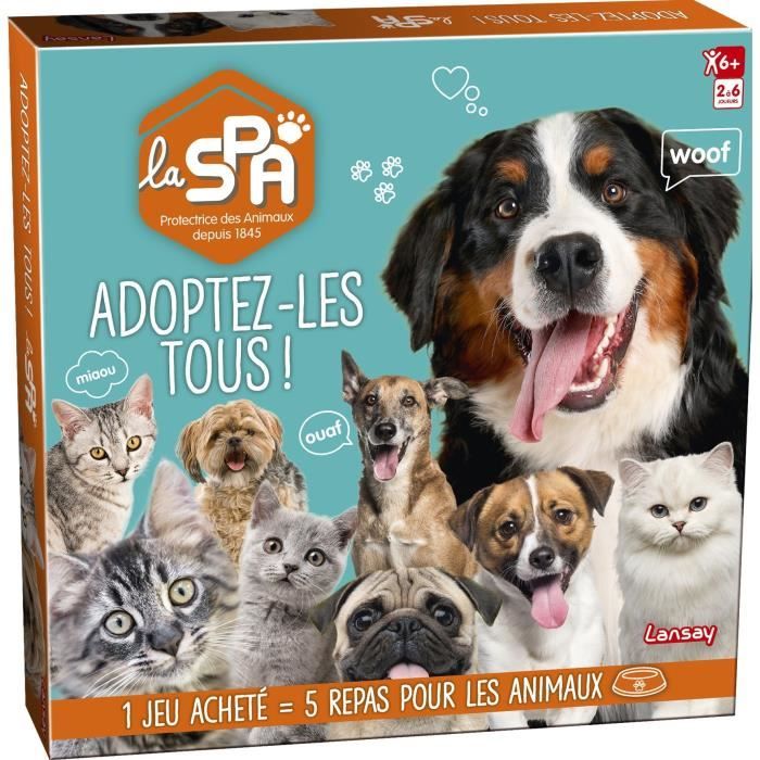 LANSAY - SPA - ADOPTEZ-LES TOUS ! - Jeu de société - 2 a 6 joueurs - Des 6 ans