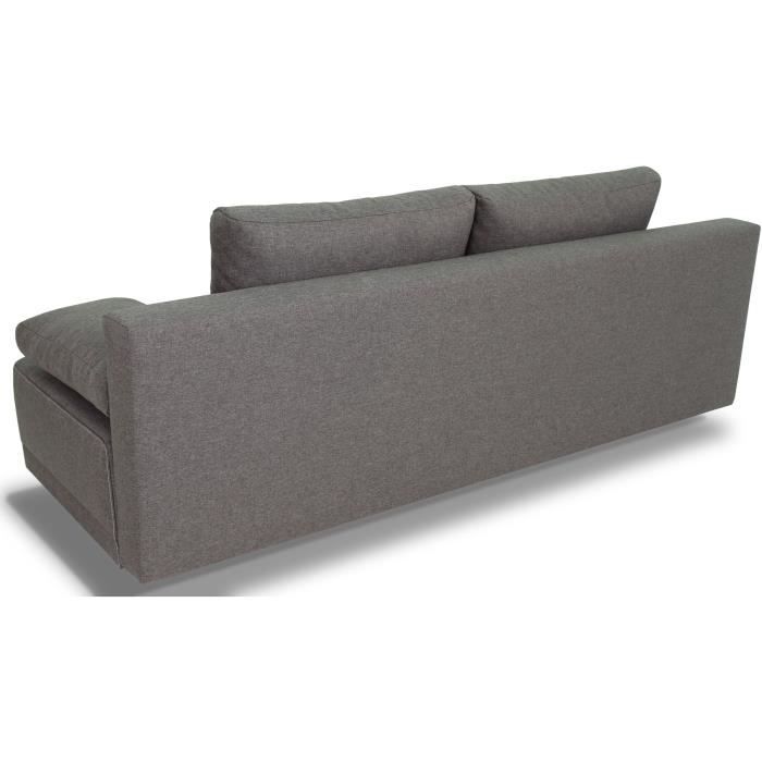 Banquette convertible en Tissu Gris  L 194 x P 80 x H 77 cm  LARA - Fabriqué en Ukraine