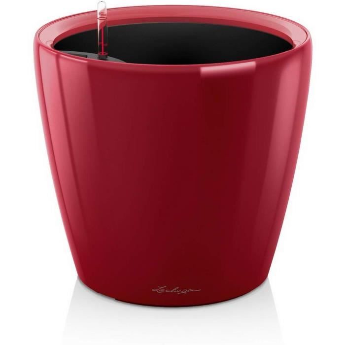 Pot de fleur LECHUZA Classico Premium LS 50  - kit complet, rouge scarlet brillant