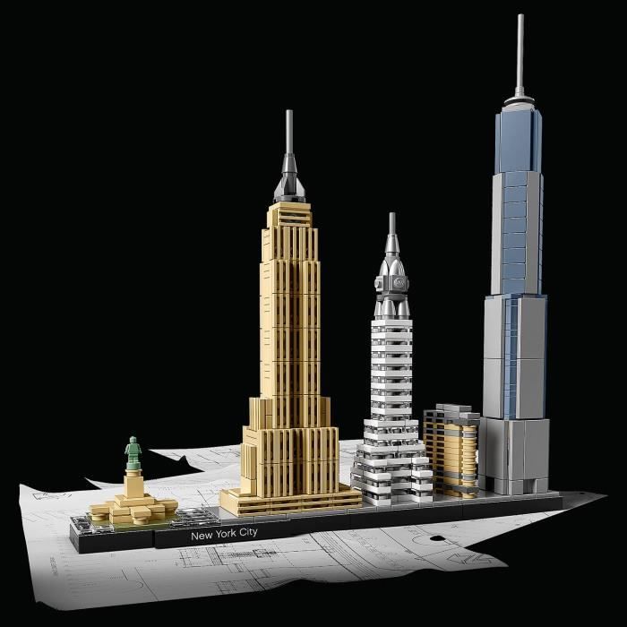 LEGO Architecture - New York - Statue de la Liberté - Maquette Miniature - 598 pieces