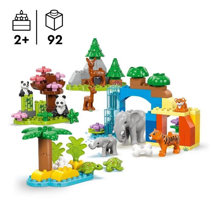 LEGO DUPLO Ma ville 10446 Familles d'animaux sauvages 3-en-1 - Jeux d'éveil avec animaux