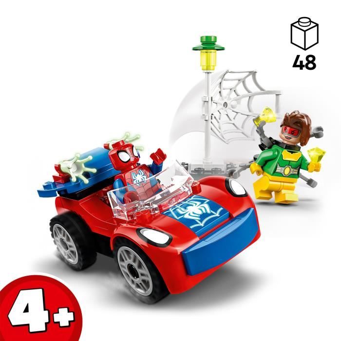 LEGO Marvel 10789 La Voiture de Spider-Man et Docteur Octopus, Jouet avec Spidey et Briques