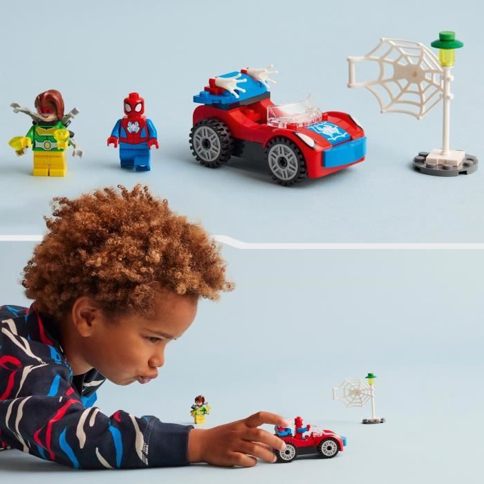 LEGO Marvel 10789 La Voiture de Spider-Man et Docteur Octopus, Jouet avec Spidey et Briques