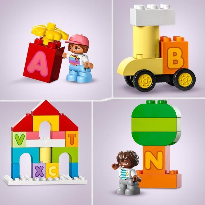 LEGO DUPLO Classic 10935 La Ville Alphabet, Jouet Éducatif, Apprendre Couleurs et Lettres