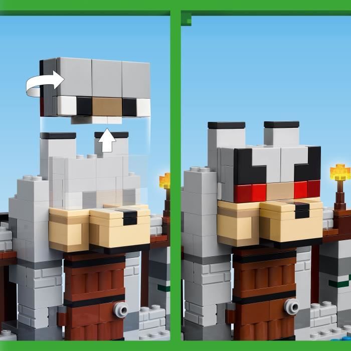 LEGO Minecraft 21261 La forteresse du loup - Jeu d'exploration sur le theme du squelette