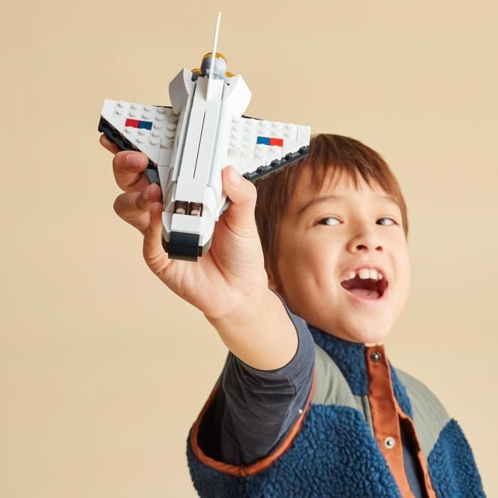 LEGO Creator 3-en-1 31134 La Navette Spatiale, Jouet Figurine Astronaute avec Vaisseau, Enfants 6 Ans