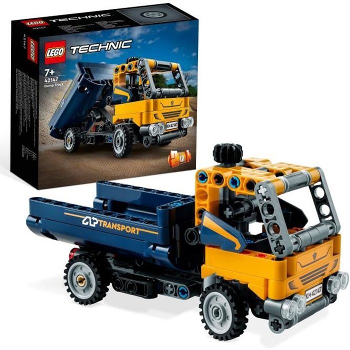 LEGO Technic 42147 Le Camion a Benne Basculante, 2-en-1, Pelleteuse Jouet, Engin de Chantier