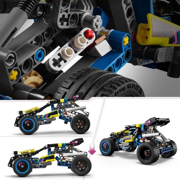 LEGO 42164 Technic Le Buggy Tout-Terrain de Course, Véhicule de Rallye, Jouet de Construction de Voiture de Course