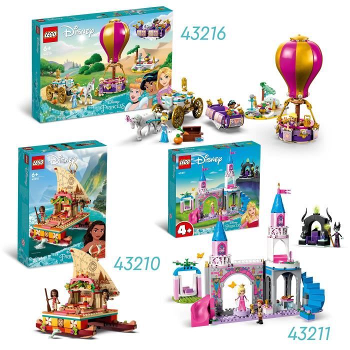 LEGO Disney Princesse 43210 Le Bateau d'Exploration de Vaiana, Jouet avec Dauphin, Mini-Poupée