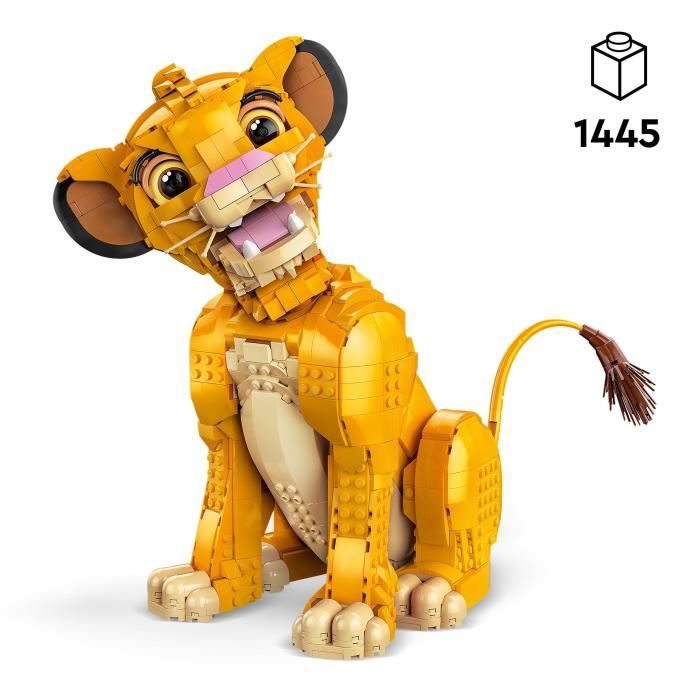 LEGO Disney Classic 43247 Simba, le jeune Roi lion, figurine d'animal collector