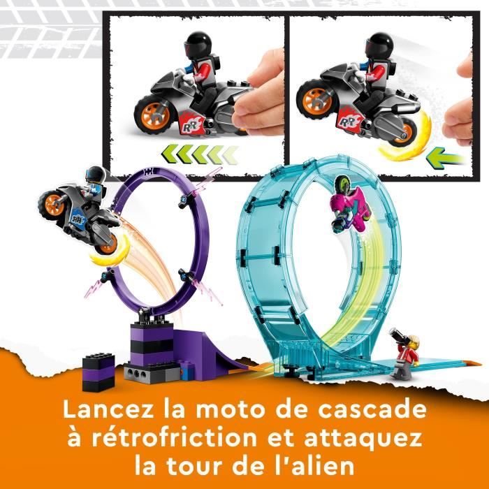 LEGO City Stuntz 60361 Le Défi Ultime des Motards Cascadeurs, Jouet Motos pour 1 ou 2 Joueurs