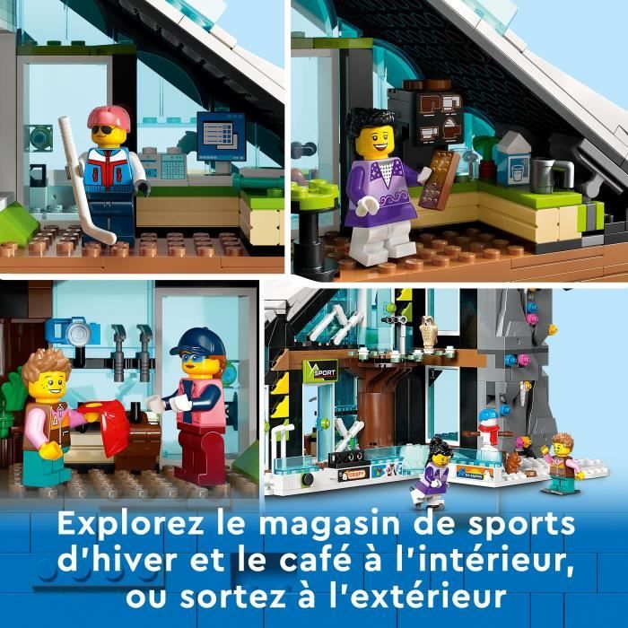 LEGO City 60366 Le Complexe de Ski et d'Escalade, Jouet de Construction Modulaire pour Enfants Des 7 Ans