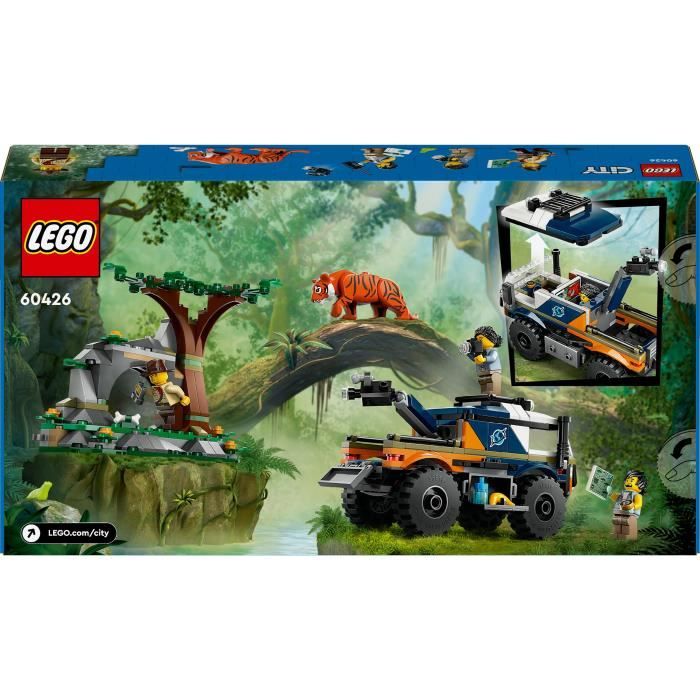 LEGO City 60426 Le camion tout-terrain de l'explorateur de la jungle, jouet enfant 6 ans