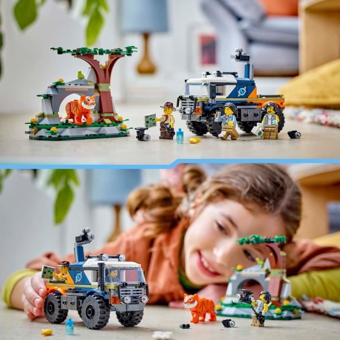 LEGO City 60426 Le camion tout-terrain de l'explorateur de la jungle, jouet enfant 6 ans