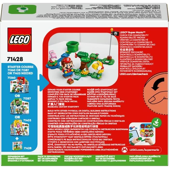 LEGO 71428 Super Mario Ensemble d'Extension Foret de Yoshi, Jouet pour Enfants avec 2 Figurines Yoshi