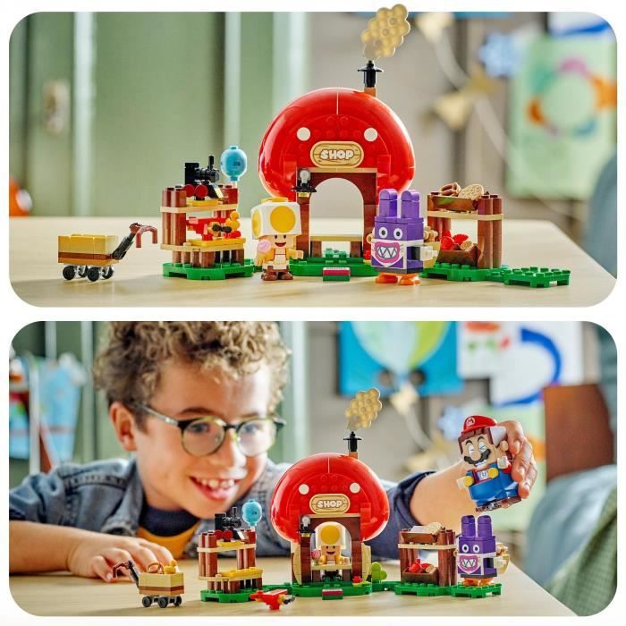 LEGO 71429 Super Mario Ensemble d'Extension Carottin et la Boutique Toad, Jouet pour Enfants Des 6 Ans avec 2 Figurines