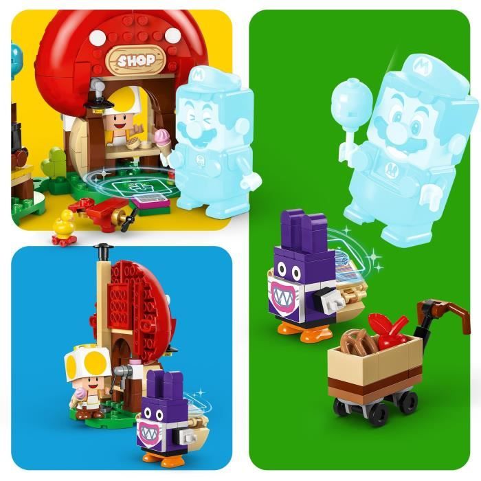 LEGO 71429 Super Mario Ensemble d'Extension Carottin et la Boutique Toad, Jouet pour Enfants Des 6 Ans avec 2 Figurines