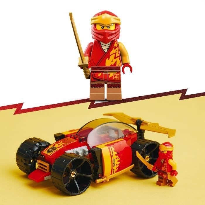 LEGO NINJAGO 71780 La Voiture de Course Ninja de Kai  Évolution, Jouet Voiture, 2-en-1