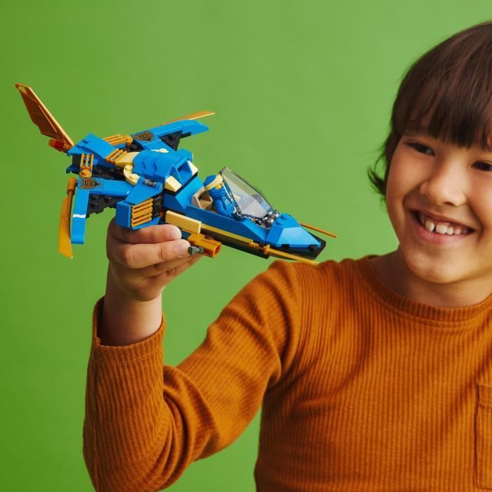 LEGO NINJAGO 71784 Le Jet Supersonique de Jay  Évolution, Jouet Avion, Ninja Évolutif