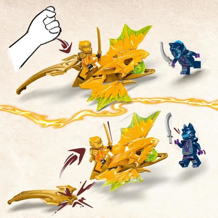 LEGO 71803 NINJAGO L'Attaque du Dragon Rebelle d'Arin, Jouet Ninja de Dragon et Figurines incluant Arin avec Mini-Katana