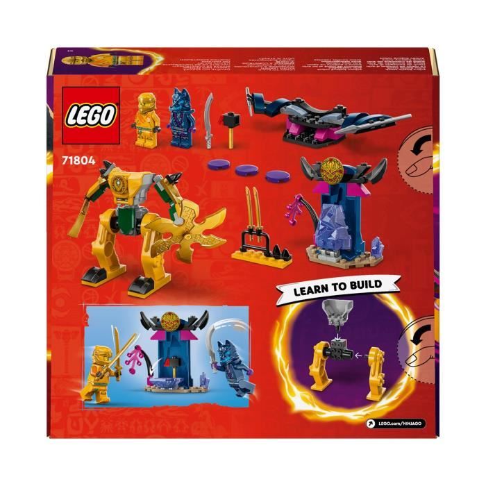 LEGO 71804 NINJAGO Le Robot de Combat d'Arin, Jouet Ninja avec Figurines d'Arin avec Mini-Katana et Robots