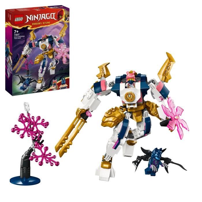 LEGO 71807 NINJAGO Le Robot Élémentaire de la Technologie de Sora, Jouet pour Enfants avec Minifigurine Sora, Cadeau Ninja