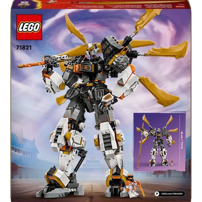 LEGO NINJAGO 71821 Le dragon Titan de Cole - Jouet d'aventure et robot ninja