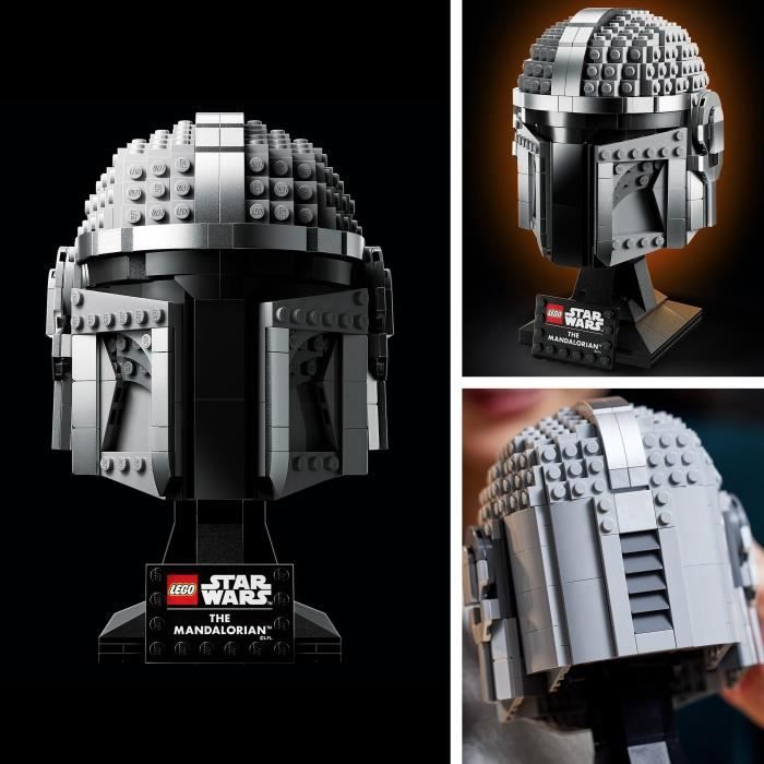 LEGO 75328 Star Wars Le Casque Du Mandalorien Maquette de Collection a Construire, Décoration et Cadeau Pour Adultes