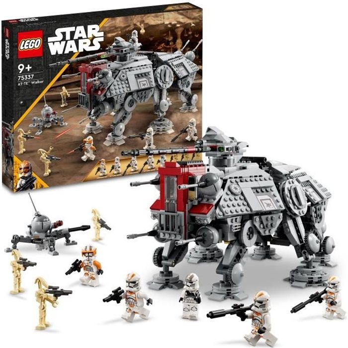 LEGO 75337 Star Wars Le Marcheur AT-TE, Jouet, Figurines Droides de Combat, Clone Trooper, La Revanche des Sith, Enfants Des 9 Ans