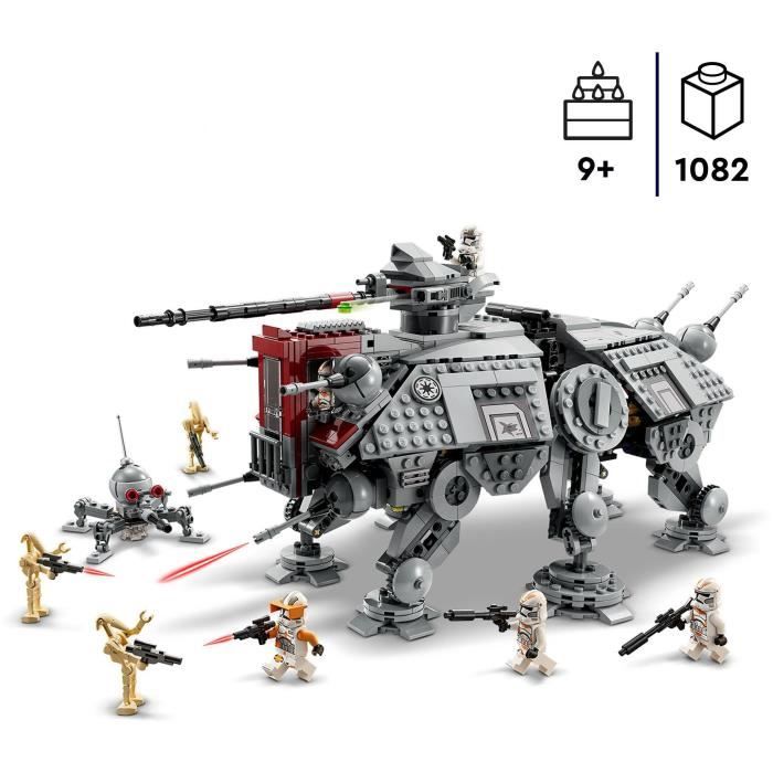 LEGO 75337 Star Wars Le Marcheur AT-TE, Jouet, Figurines Droides de Combat, Clone Trooper, La Revanche des Sith, Enfants Des 9 Ans