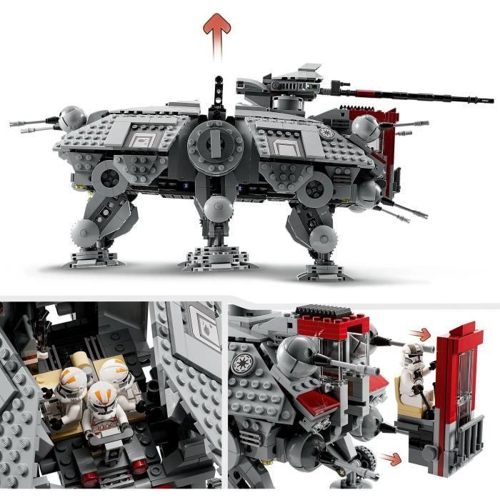 LEGO 75337 Star Wars Le Marcheur AT-TE, Jouet, Figurines Droides de Combat, Clone Trooper, La Revanche des Sith, Enfants Des 9 Ans