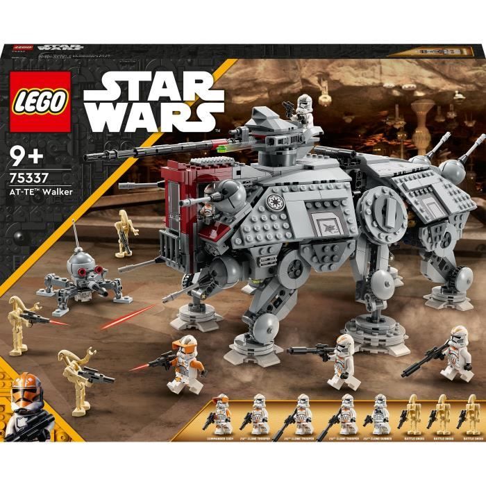 LEGO 75337 Star Wars Le Marcheur AT-TE, Jouet, Figurines Droides de Combat, Clone Trooper, La Revanche des Sith, Enfants Des 9 Ans