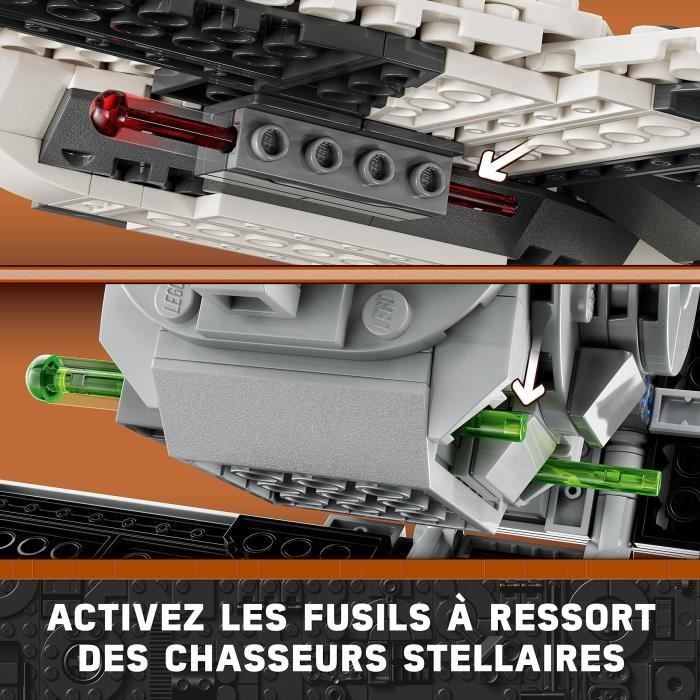 LEGO Star Wars 75348 Le Chasseur Fang Mandalorien Contre le TIE Interceptor, Jouet de Vaisseaux