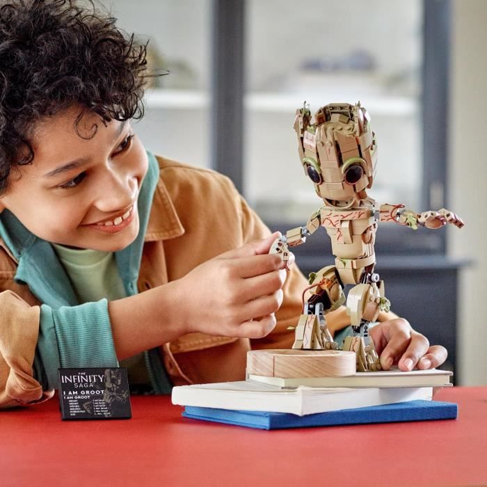 LEGO 76217 Marvel Je s'Appelle Groot, Jouet Marvel et Figurine Bébé Groot, Film Les Gardiens de la Galaxie 2, Enfants Des 10 Ans