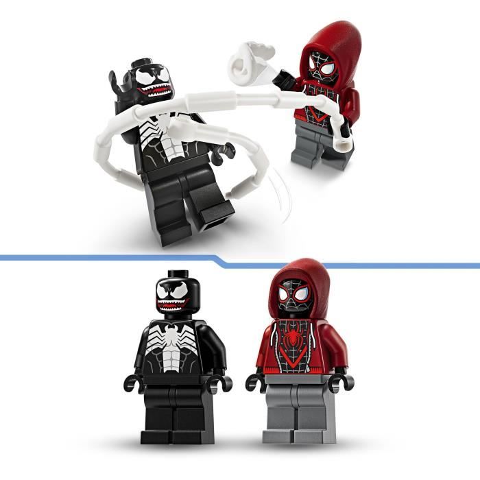 LEGO 76276 Marvel L'Armure Robot de Venom contre Miles Morales, Jouet de Construction avec Minifigurines