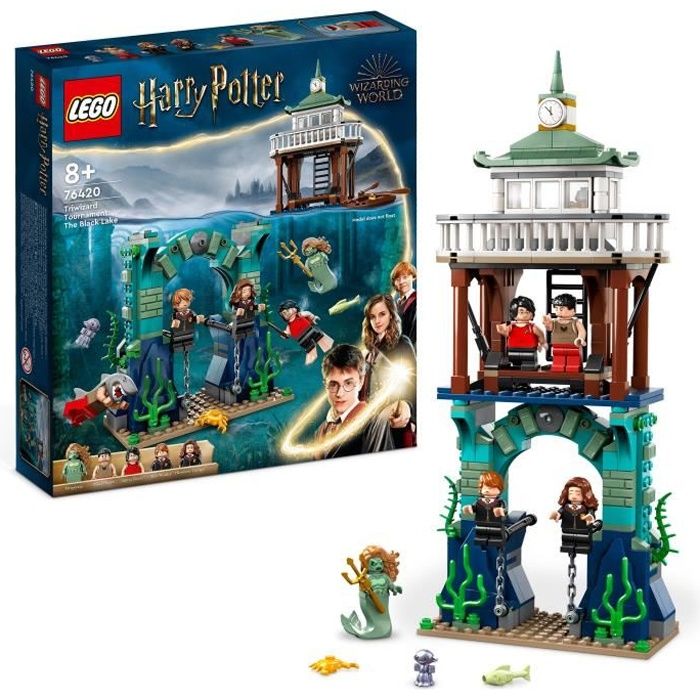 LEGO Harry Potter 76420 Le Tournoi des Trois Sorciers : le Lac Noir, Jouet avec Bateau et 5 Figurines