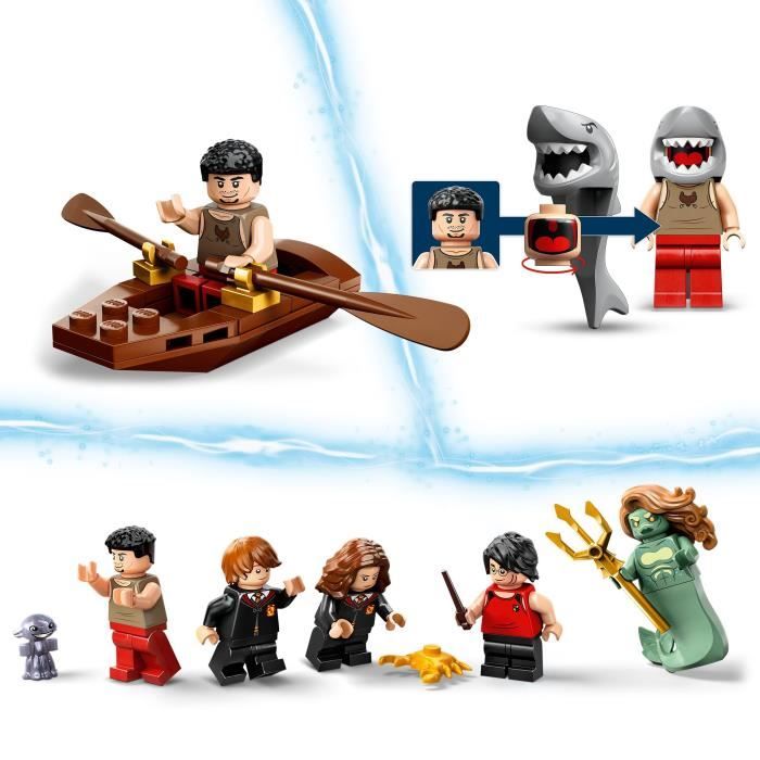 LEGO Harry Potter 76420 Le Tournoi des Trois Sorciers : le Lac Noir, Jouet avec Bateau et 5 Figurines