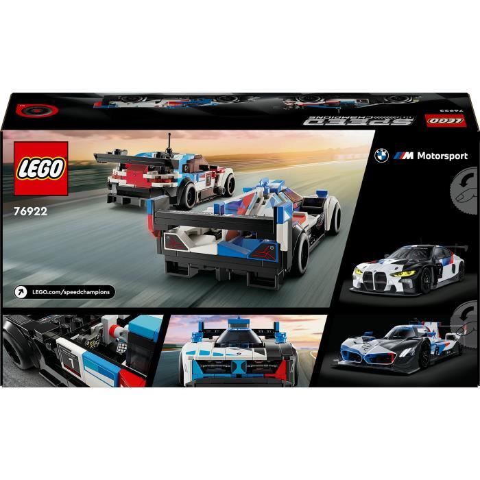 LEGO Speed Champions 76922 Voitures de Course BMW M4 GT3 et BMW M Hybrid V8, Idée Cadeau