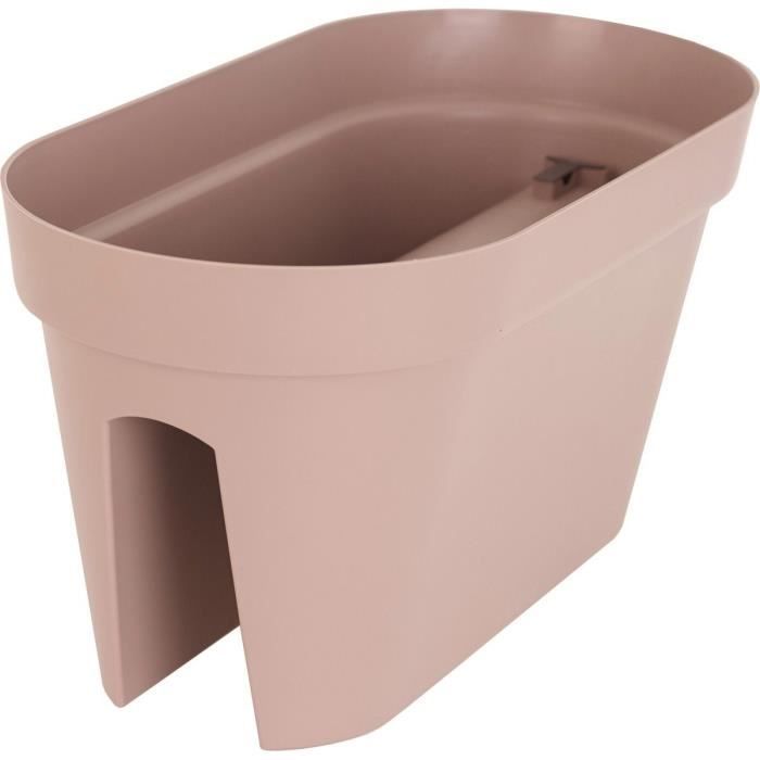 ARTEVASI Jardiniere pour balcon Capri - 30 x 60 x H 30 cm - 26,8 L - Gris taupe