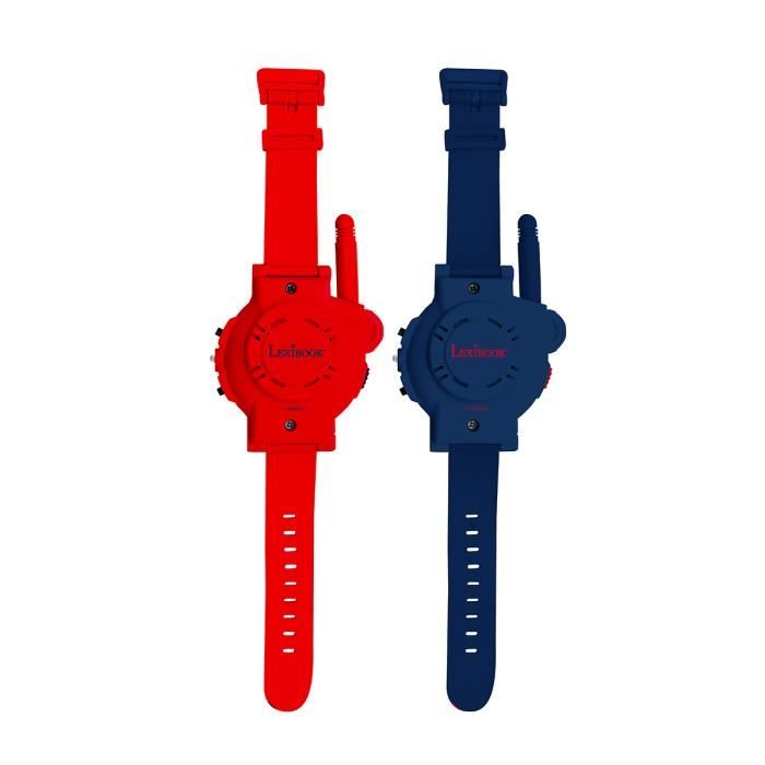 Montre 2 en 1 Walkie-Talkie SpiderMan 200m - LEXIBOOK - Rouge - Pour Enfant des 3 ans - Licence Spiderman