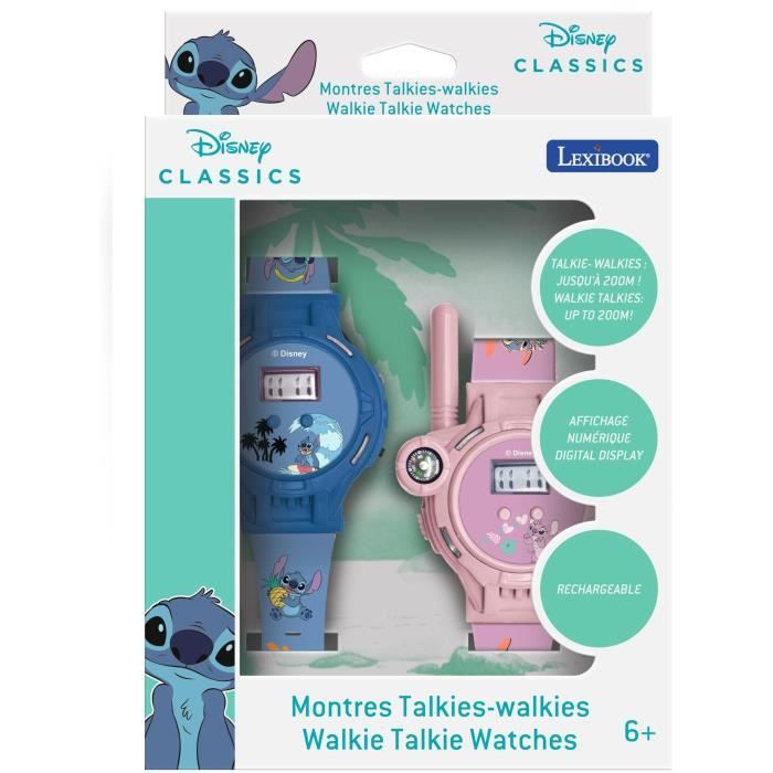 Montre digitale Stitch avec fonction talkie-walkie portée jusqu'a 200 m