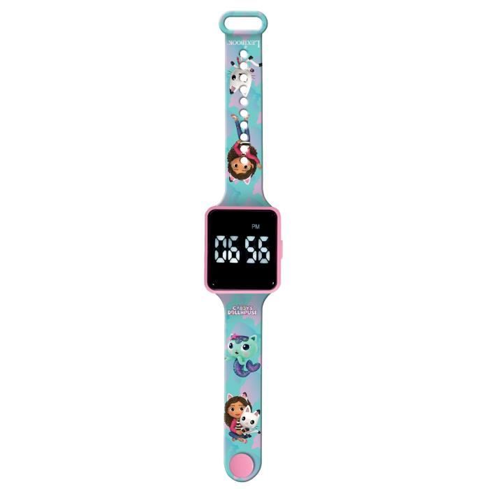 Lexibook - Gabby et la Maison Magique - Montre LED connectée - Bracelet ajustable