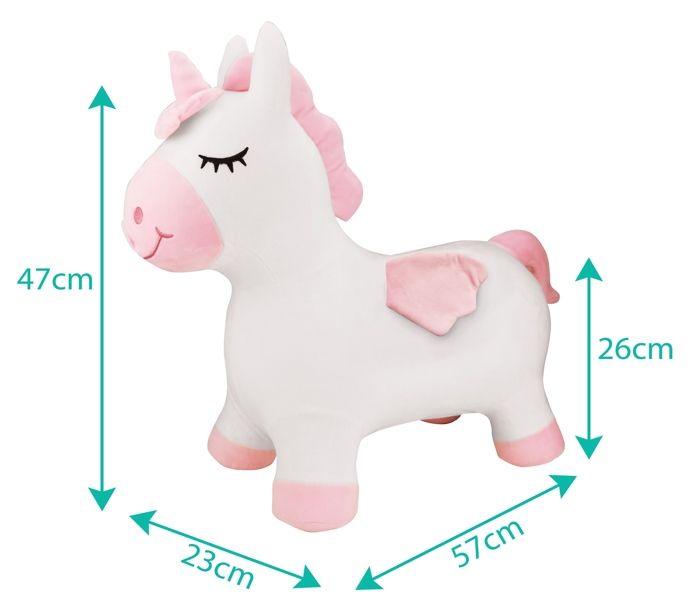 Porteur - LEXIBOOK - Licorne Sauteuse Gonflable en Peluche - Housse Amovible - Pour Enfant a partir de 3 ans