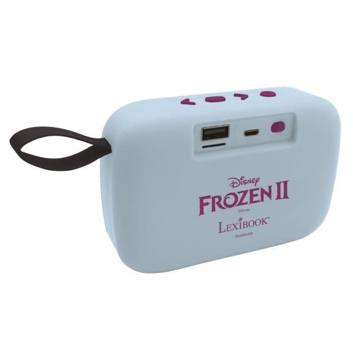 Enceinte Bluetooth Portable La Reine des Neiges II - LEXIBOOK - Bluetooth 5.0 - Compact - Bleu