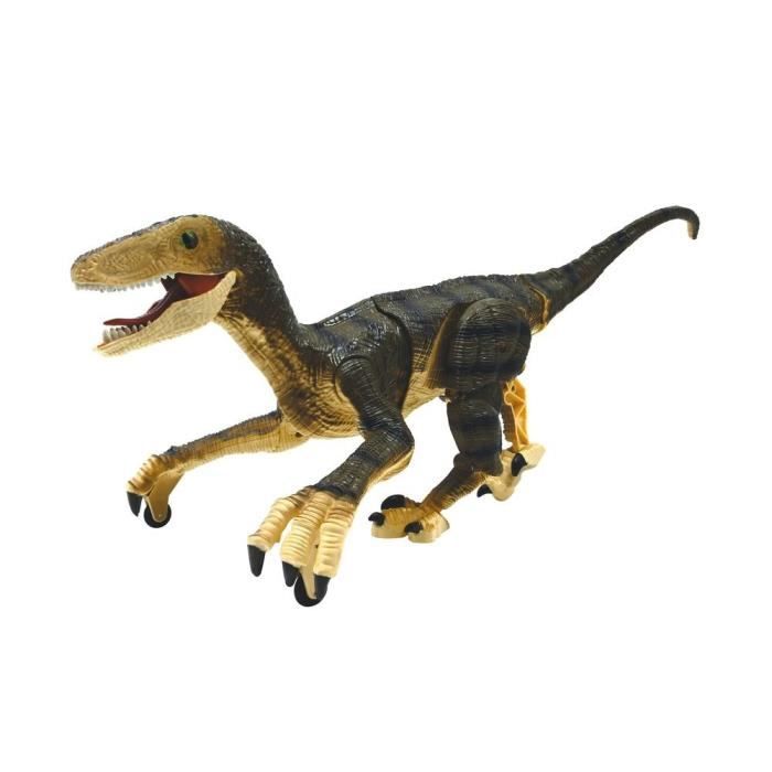 Dinosaure de simulation télécommandé - LEXIBOOK - Velociraptor 45 cm - Mouvements articulés - Effets lumineux - Sons de rugissement