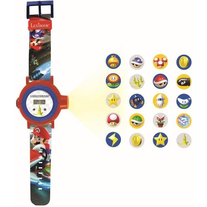 Montre digitale de projection Mario Kart - LEXIBOOK - 20 images a projeter