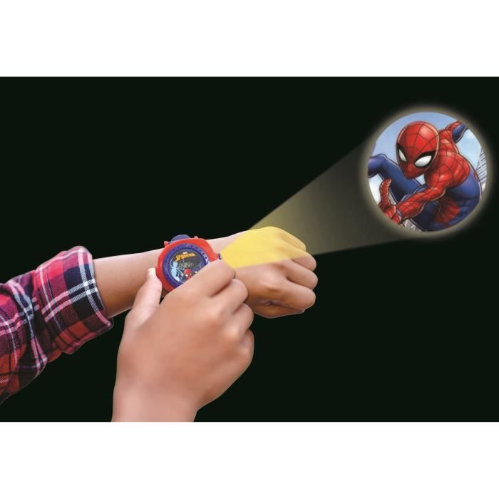 Montre digitale de projection Spider-Man - LEXIBOOK - 20 images - Bracelet ajustable - Des 3 ans