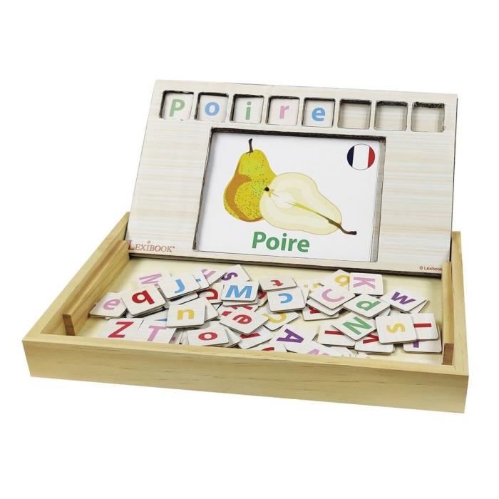 LEXIBOOK - Bio Toys - L'Ecole des mots bilingue Français / Anglais  Jeu en Bois