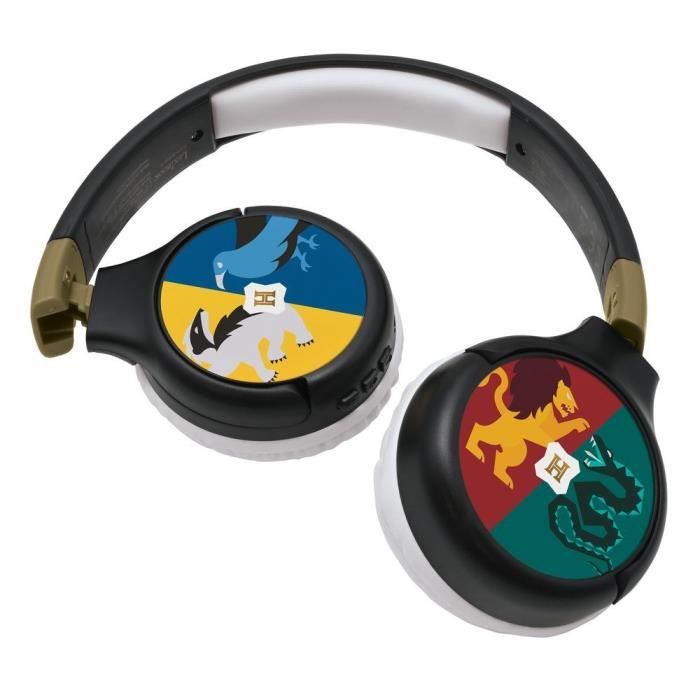 HARRY POTTER - Casque 2 en 1 Bluetooth - Filaire confortable et pliable pour enfants avec limitation de son - LEXIBOOK