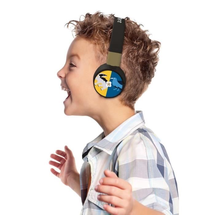 HARRY POTTER - Casque 2 en 1 Bluetooth - Filaire confortable et pliable pour enfants avec limitation de son - LEXIBOOK